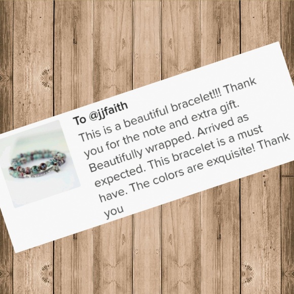 Beaded Floral Charm Wrap Bracelet - Picture 6 of 7